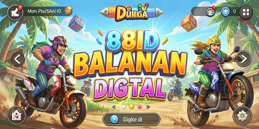 Screenshot menampilkan aksi balapan cepat dalam 88ID.