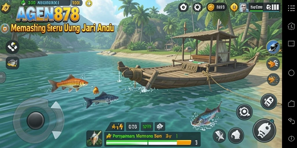 Gambaran gameplay menarik dalam AGEN878 yang penuh aksi memancing.