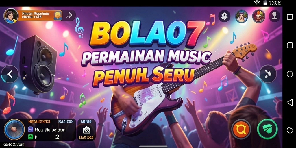 Tampilan gameplay BOLA07 yang menarik saat pemain bermain musik.