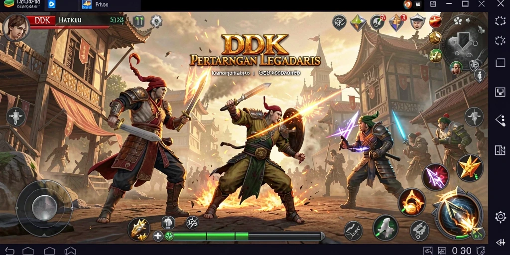 Screenshot DKK menampilkan karakter bertarung dalam aksi yang mendebarkan.