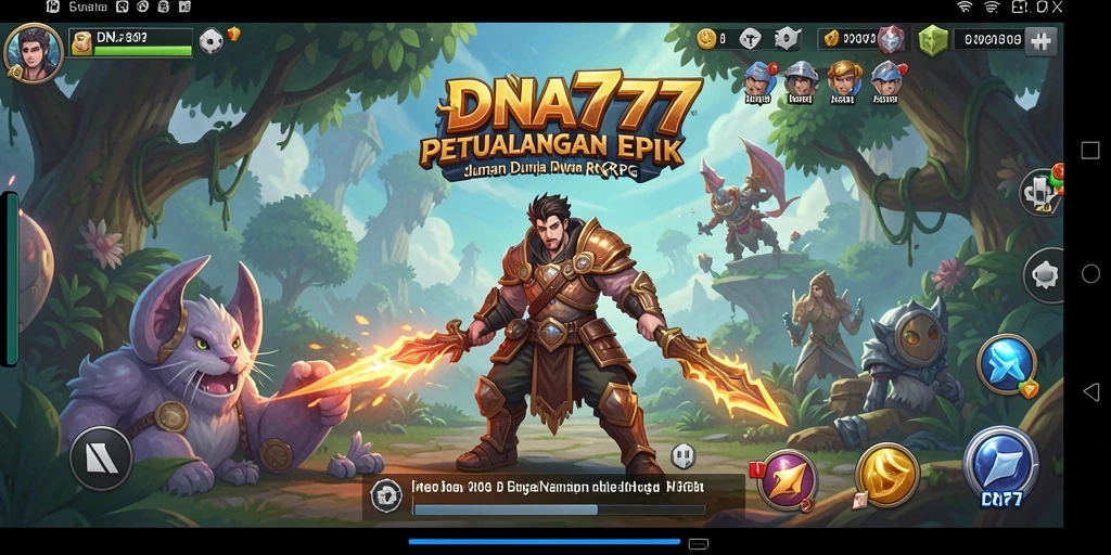 Tampilan gameplay RPG yang mendebarkan dari DNA777.
