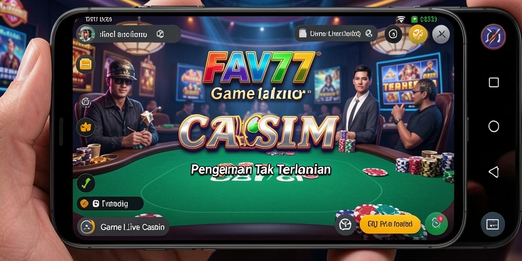 Screenshot gameplay FAV77 menampilkan pengalaman Live Casino yang mendebarkan.