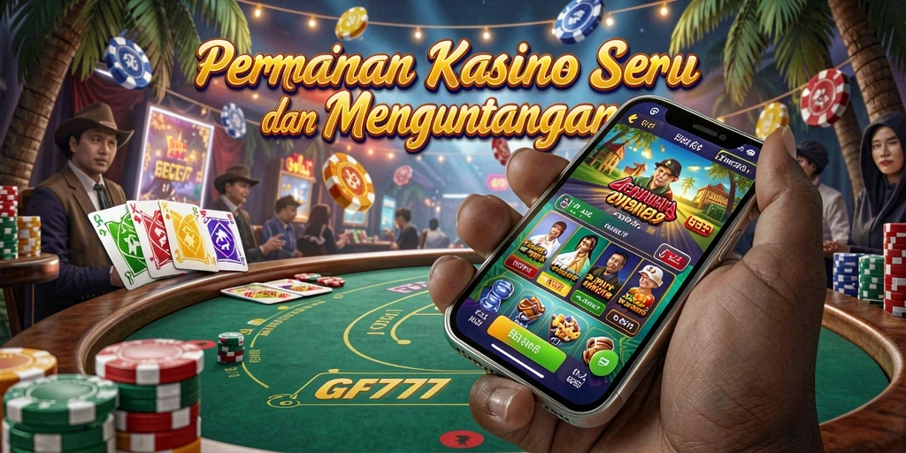 Tampilan menarik dari gameplay Kasino di GF777, menunjukkan keseruan bermain.