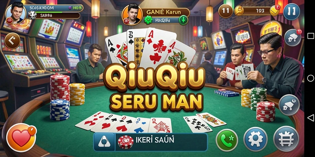 Screenshot gameplay H03 yang menunjukkan aksi seru permainan QiuQiu.