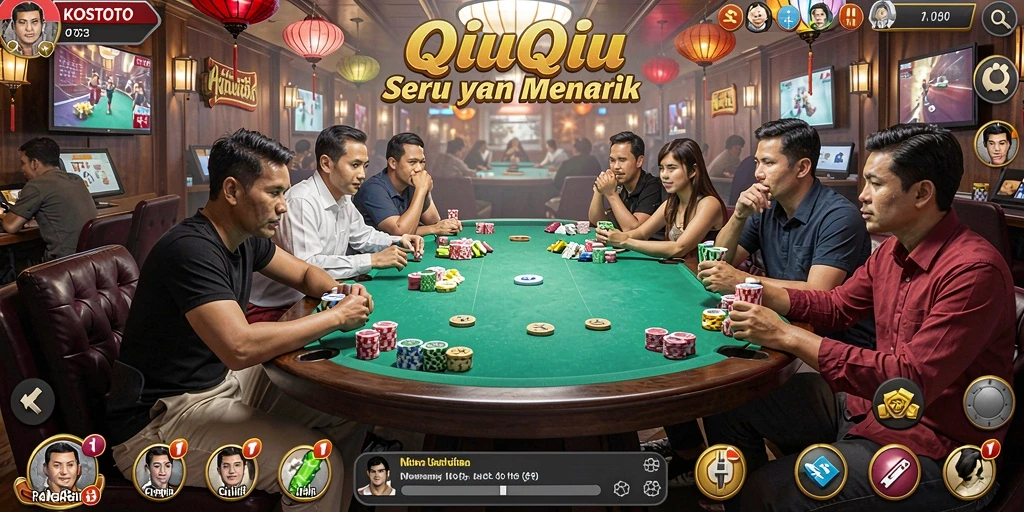 Tampilan atraktif permainan KOSTOTO saat bermain QiuQiu.