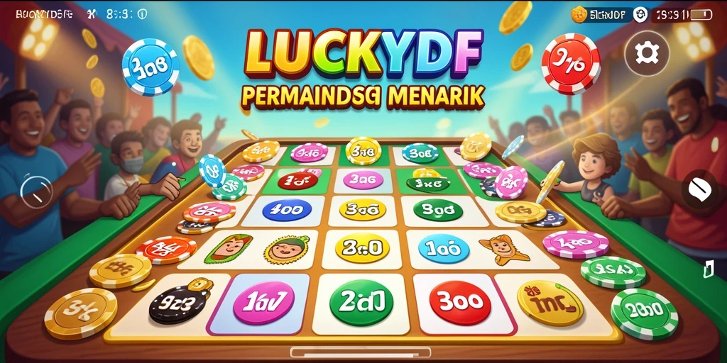 Tampilan gameplay seru dalam permainan Bingo LUCKYDF.