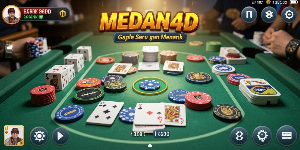 Tampilan gameplay seru bermain Gaple di MEDAN4D.