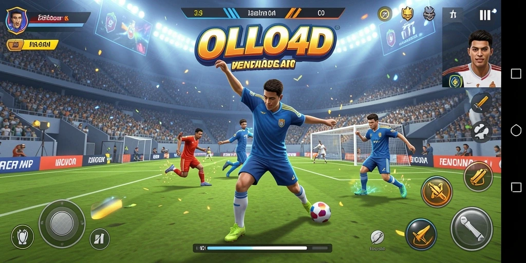 Tangkapan layar dari permainan OLLO4D yang menunjukkan aksi olahraga yang mendebarkan.