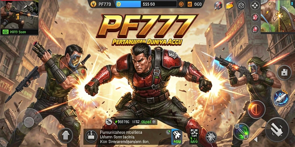 Tampilan gameplay PF777 dengan aksi pertarungan yang intens dan grafis memukau.