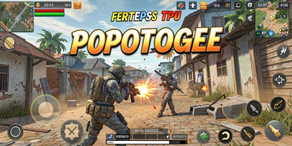 Tangkapan layar gameplay POPOTOGEL yang penuh aksi TPS.