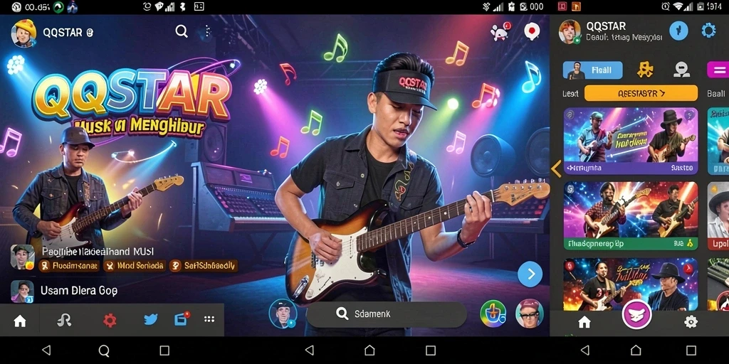 Tampilan screenshot gameplay QQSTAR yang penuh warna dan menarik.