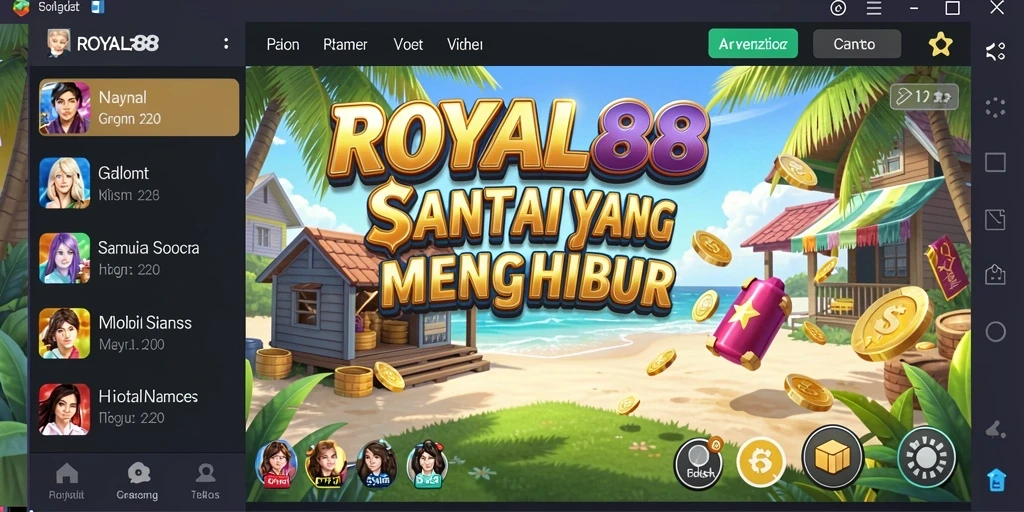 Screenshot ROYAL88 menampilkan aksi seru gameplay casual.