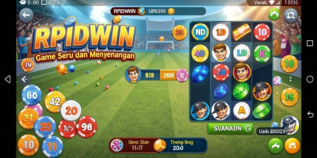 Screenshot utama RPIDWIN menunjukkan permainan Bingo yang seru dan interaktif.