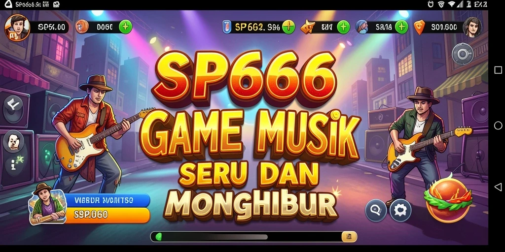 Screenshot gameplay SP666 yang menampilkan pengalaman bersenang-senang dalam permainan musik.