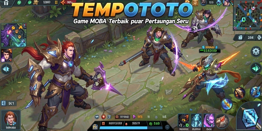 Tangkapan layar utama gameplay <strong>TEMPOTOTO</strong> yang penuh aksi.